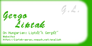 gergo liptak business card